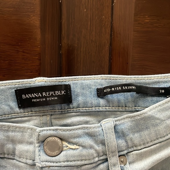 Banana Republic Mid Rise Skinny Ankle Blue Jeans Size 28 - Picture 5 of 12